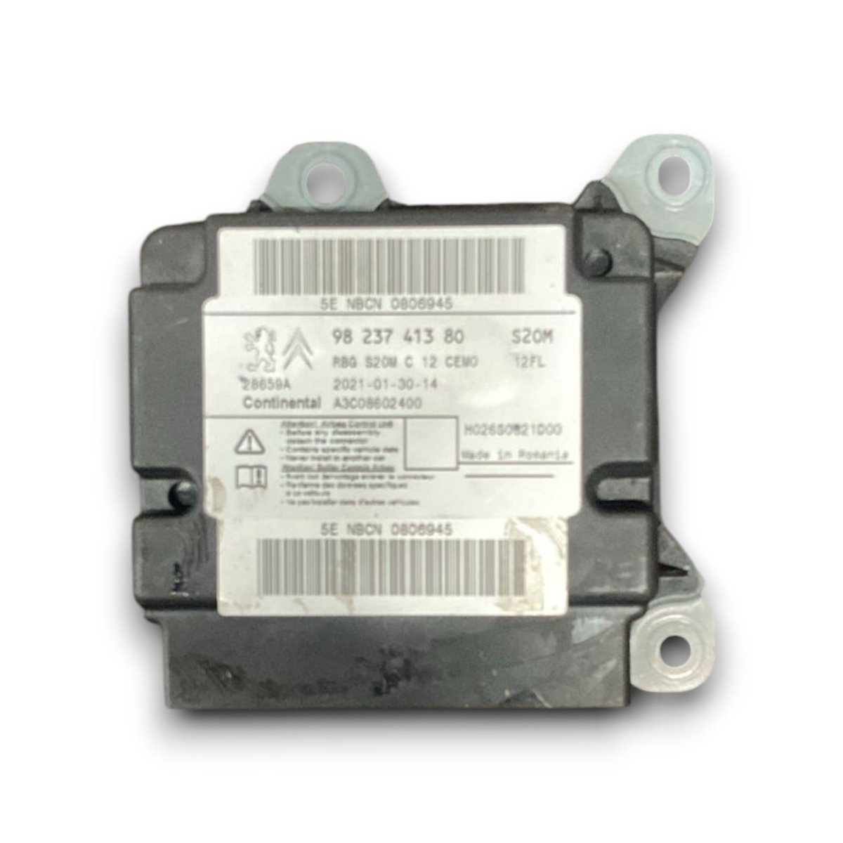Airbag control unit peugeot 208 II code . 9823741380 (2019 >) - F&P CRASH SRL - Used Parts