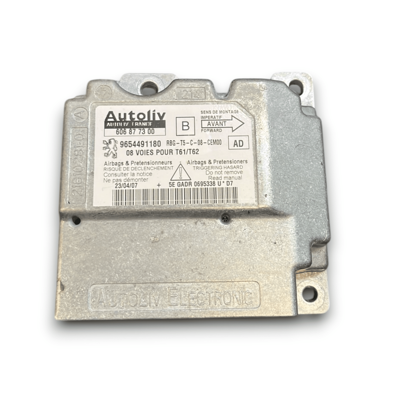 Centralina AirBag Peugeot 307 SW II cod:9654491180 (2001 >2009) - F&P CRASH SRLS - Ricambi Usati