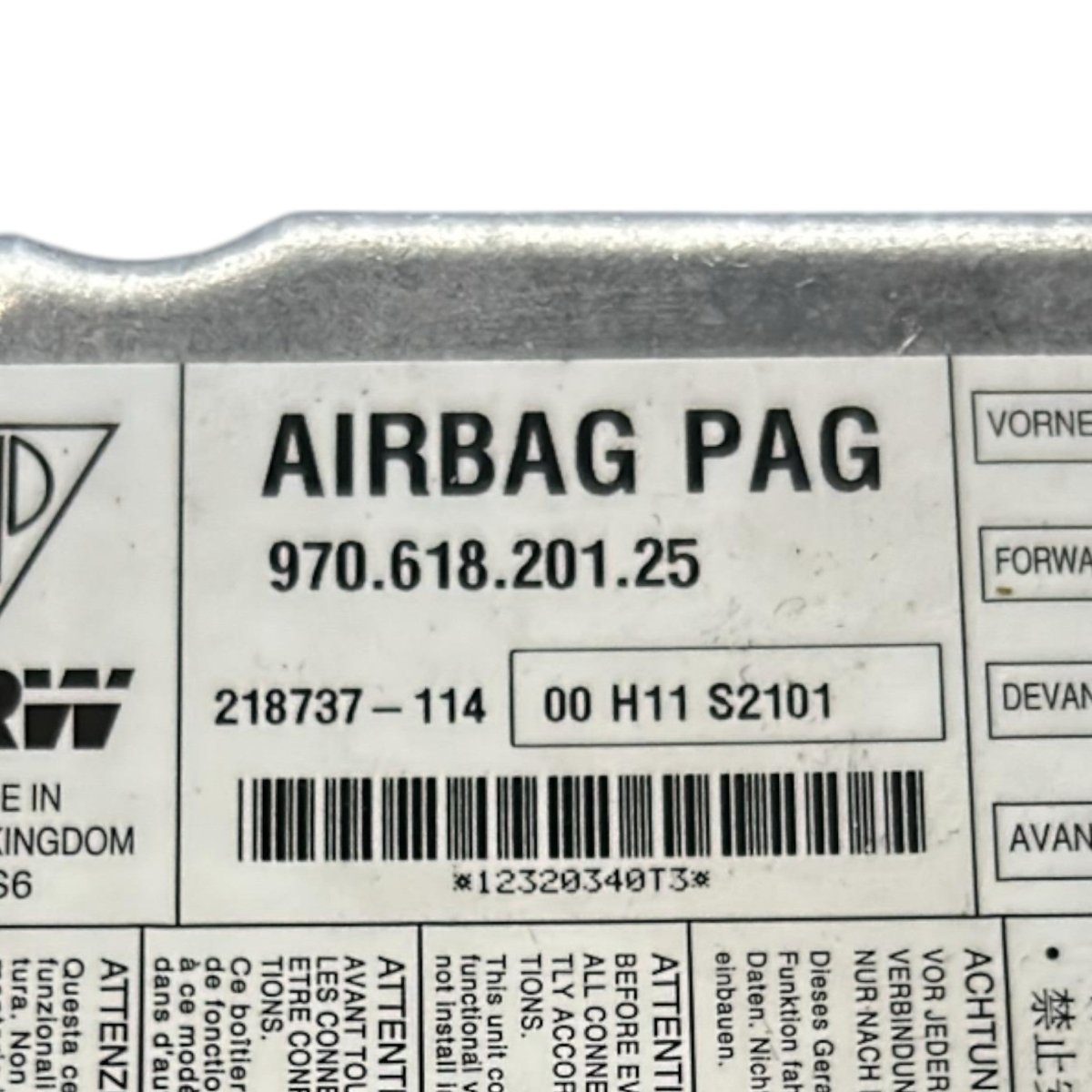 Centralina AirBag Porsche Panamera I (970) cod.97061820125 (2009 > 2016) - F&P CRASH SRLS - Ricambi Usati