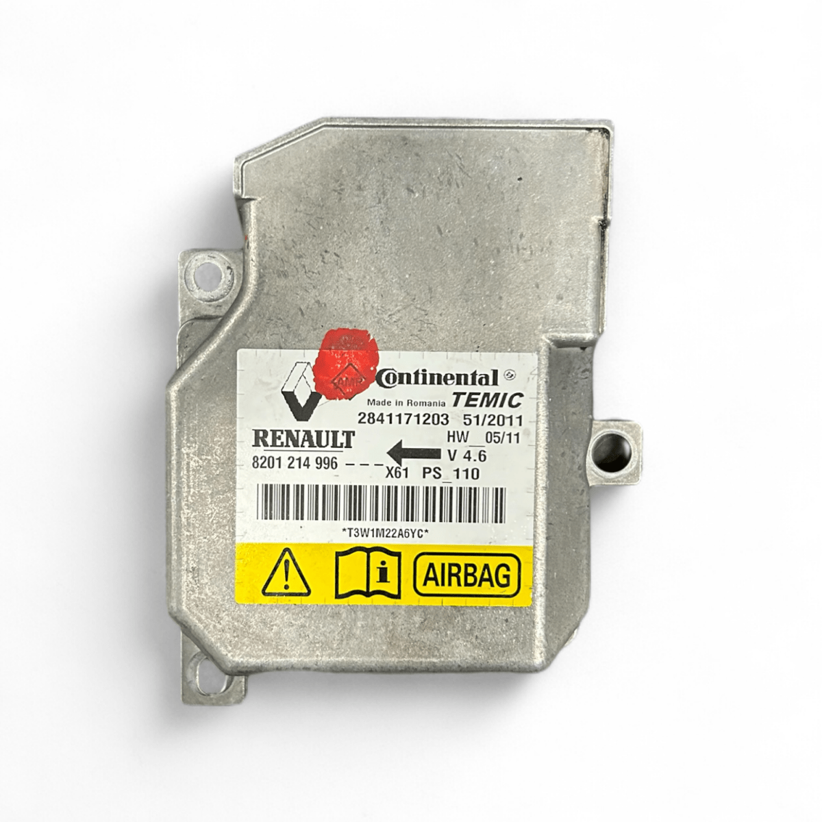 Centralina airbag renault kangoo cod:8201214996 (2008 > 2021) - F&P CRASH SRLS - Ricambi Usati