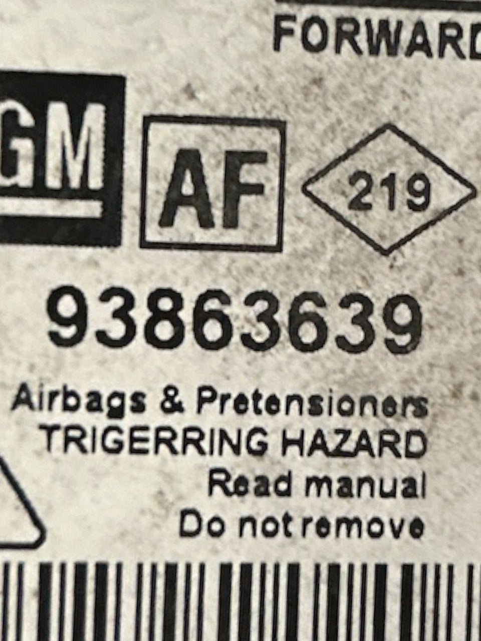 Centralina Airbag Renault Trafic II (2001 - 2007) COD:8200969856 - F&P CRASH SRLS - Ricambi Usati