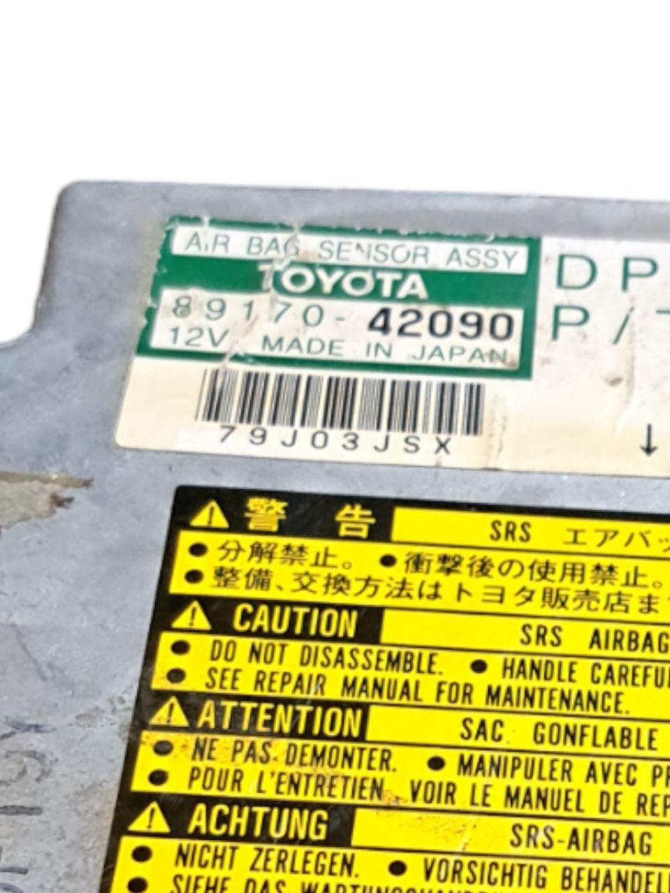 Centralina airbag Toyota Rav 4 (2000 - 2006) COD:89170 - 42090 - F&P CRASH SRLS - Ricambi Usati