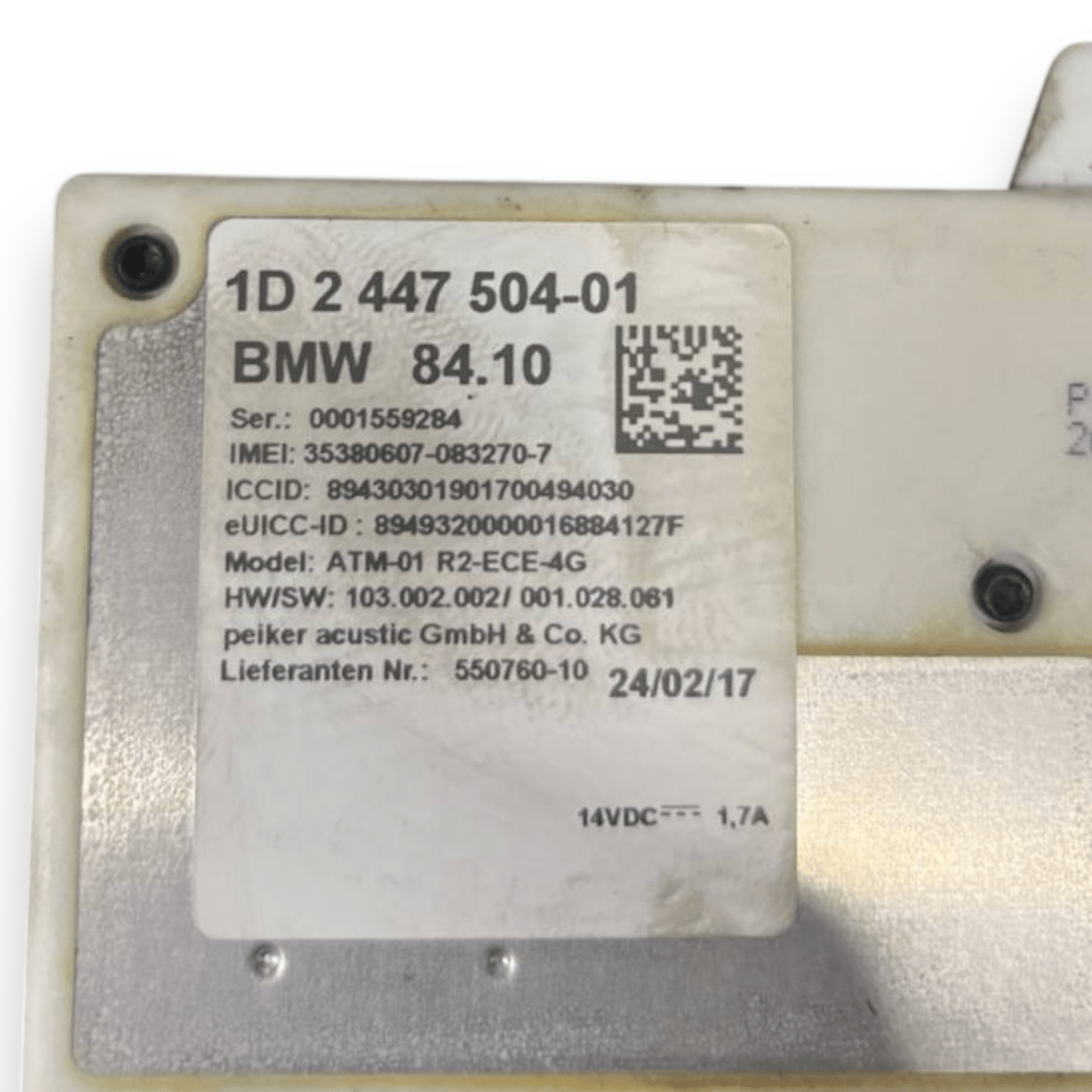 Centralina Amplificatore Antenna Bmw X5 F15 (2015 al 2022) cod: 2447504 - 01 - F&P CRASH SRLS - Ricambi Usati