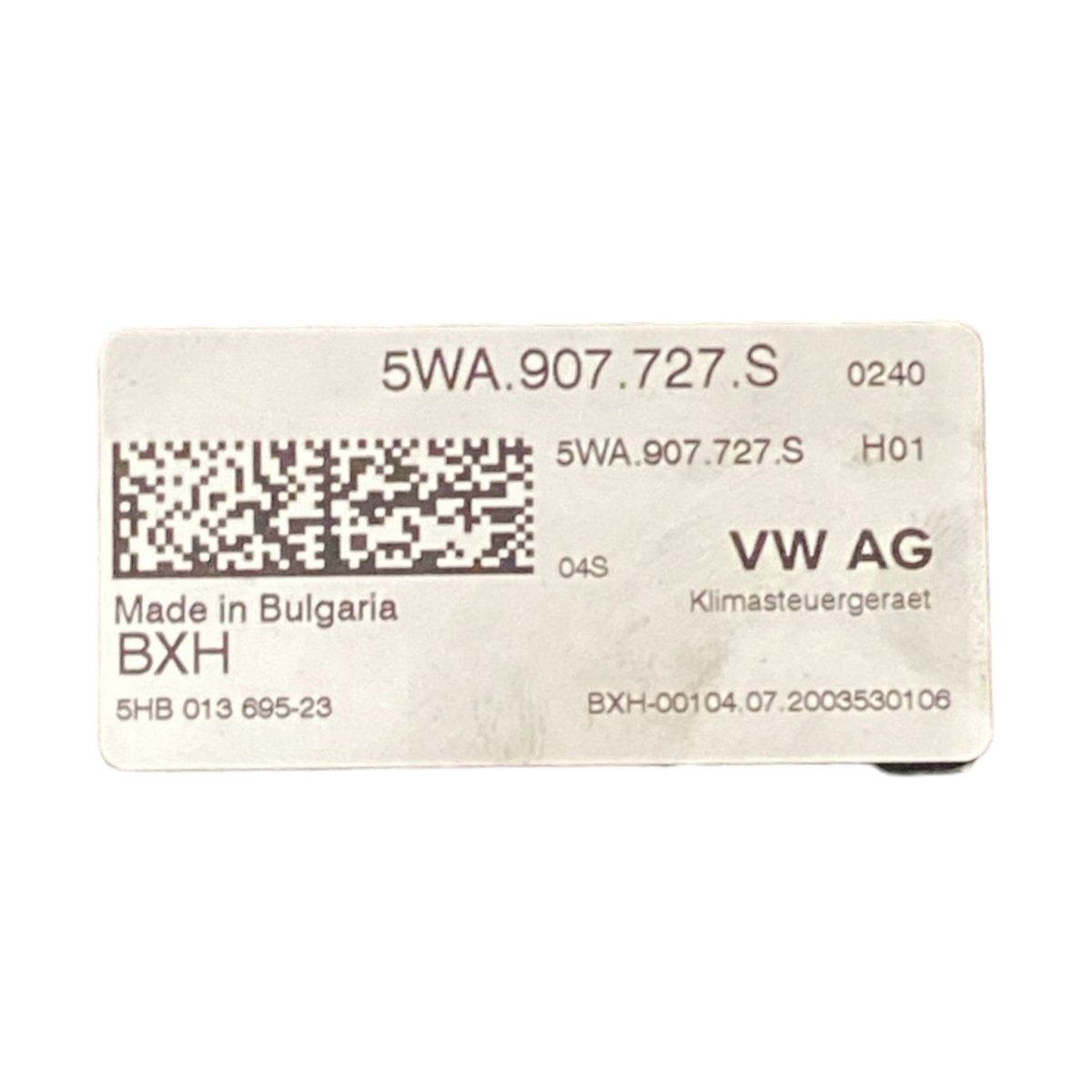 centralina aria condizionata volkswagen golf VIII cod . 5wa907727s (2019 >) - F&P CRASH SRL - Ricambi Usati