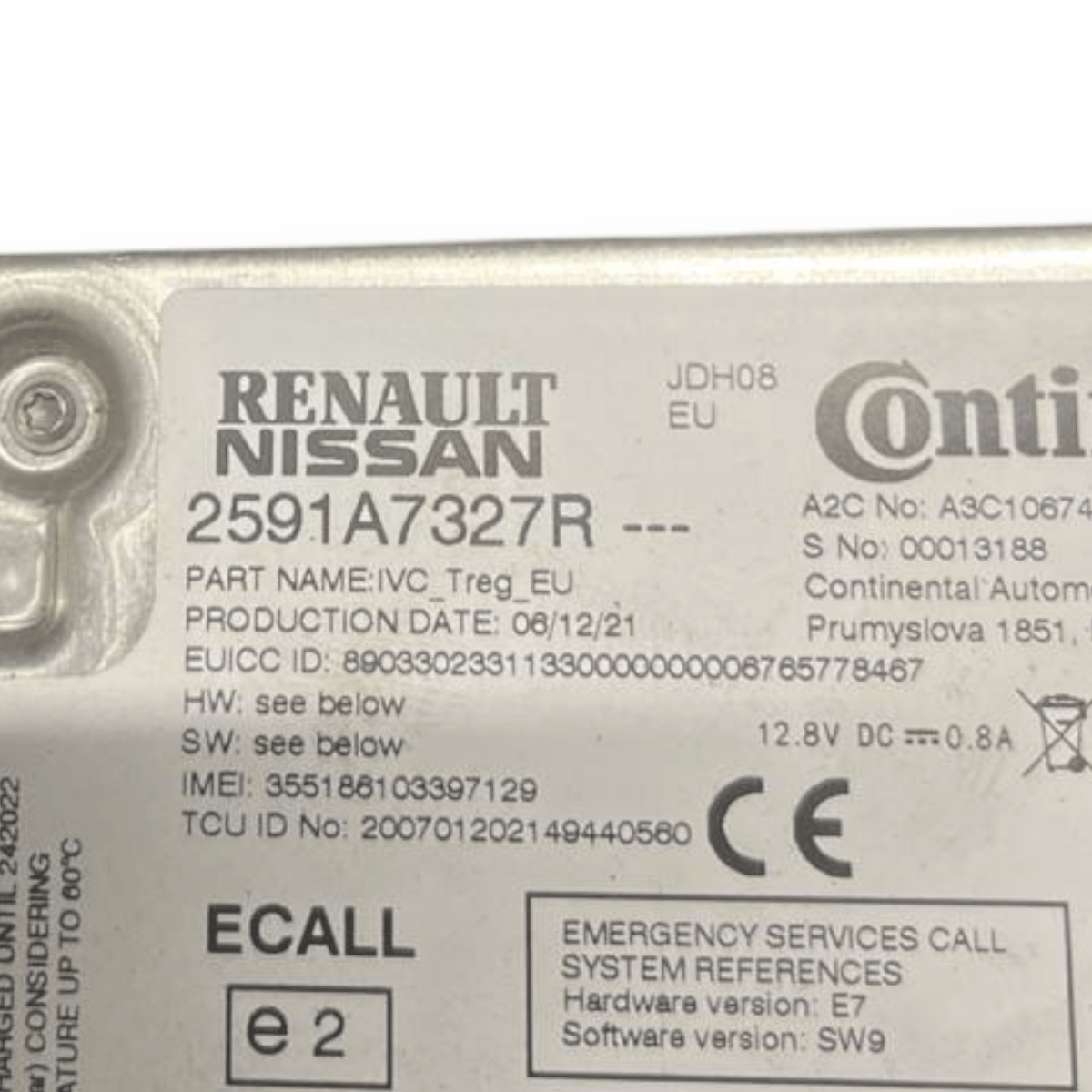 Centralina Autoradio Dacia Jogger (2021 - ) cod: 2591A7327R - F&P CRASH SRLS - Ricambi Usati
