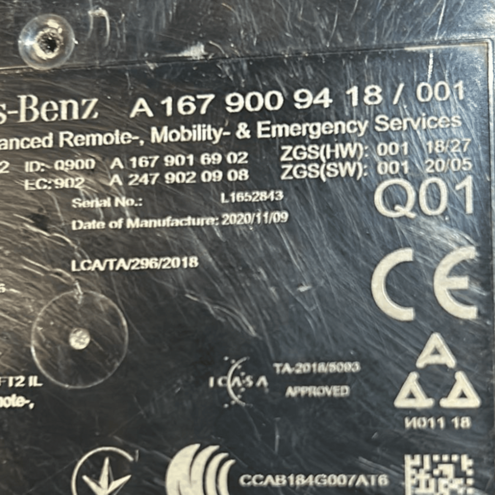 Centralina Autoradio Mercedes Benz Classe C W205 (2014 > 2021) cod:A1679009418 - F&P CRASH SRLS - Ricambi Usati