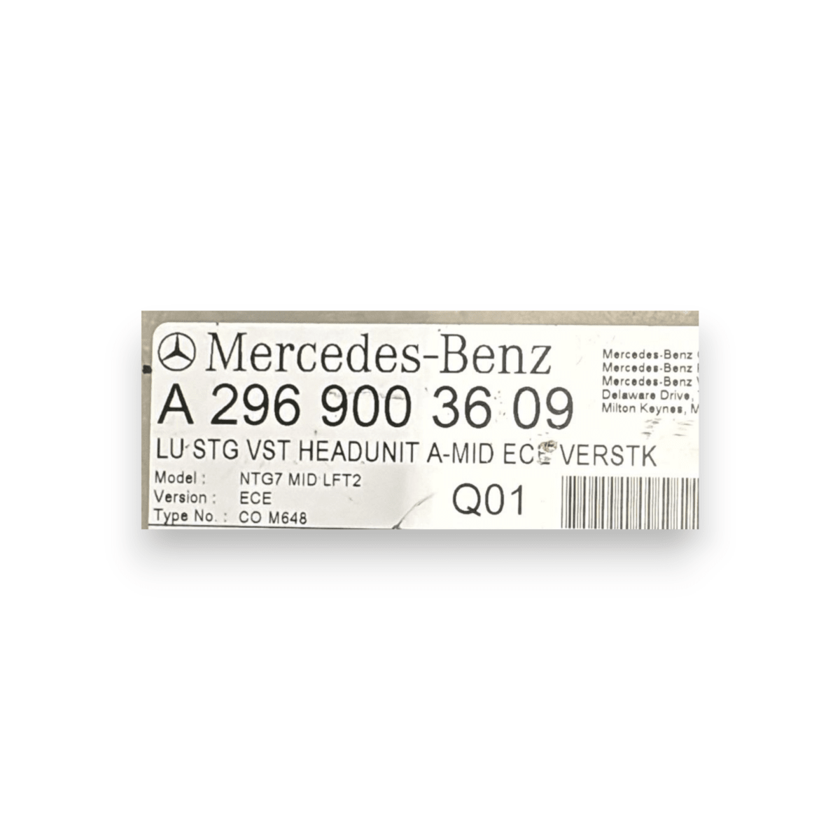Centralina autoradio Mercedes Benz GLC (W253) cod.A2969003609 (2021-) - F&P CRASH SRL - Ricambi Usati