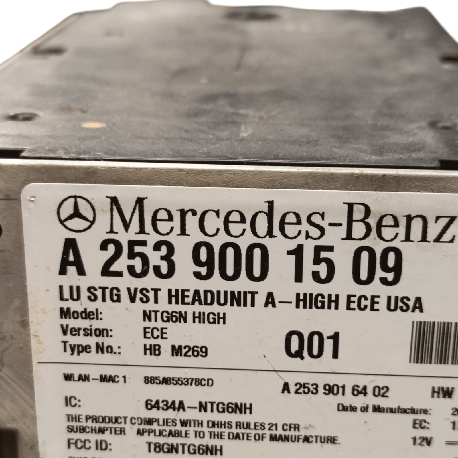 Centralina Autoradio Mercedes GLC C253 COD: A2539001509 (2016 - 2023) - F&P CRASH SRLS - Ricambi Usati