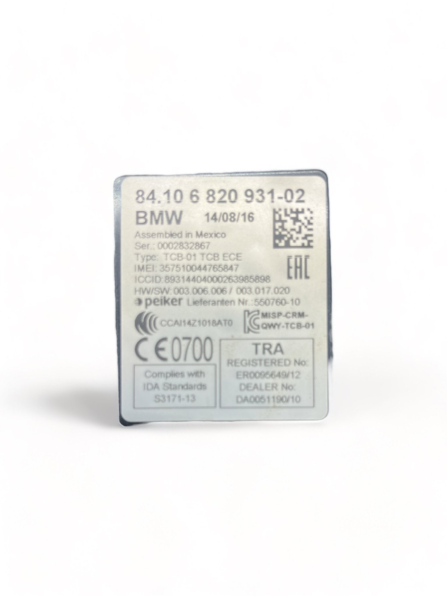 Centralina Bluetooth BMW Serie 1 ( F21 - 2017 ) cod : 682093102 - F&P CRASH SRLS - Ricambi Usati