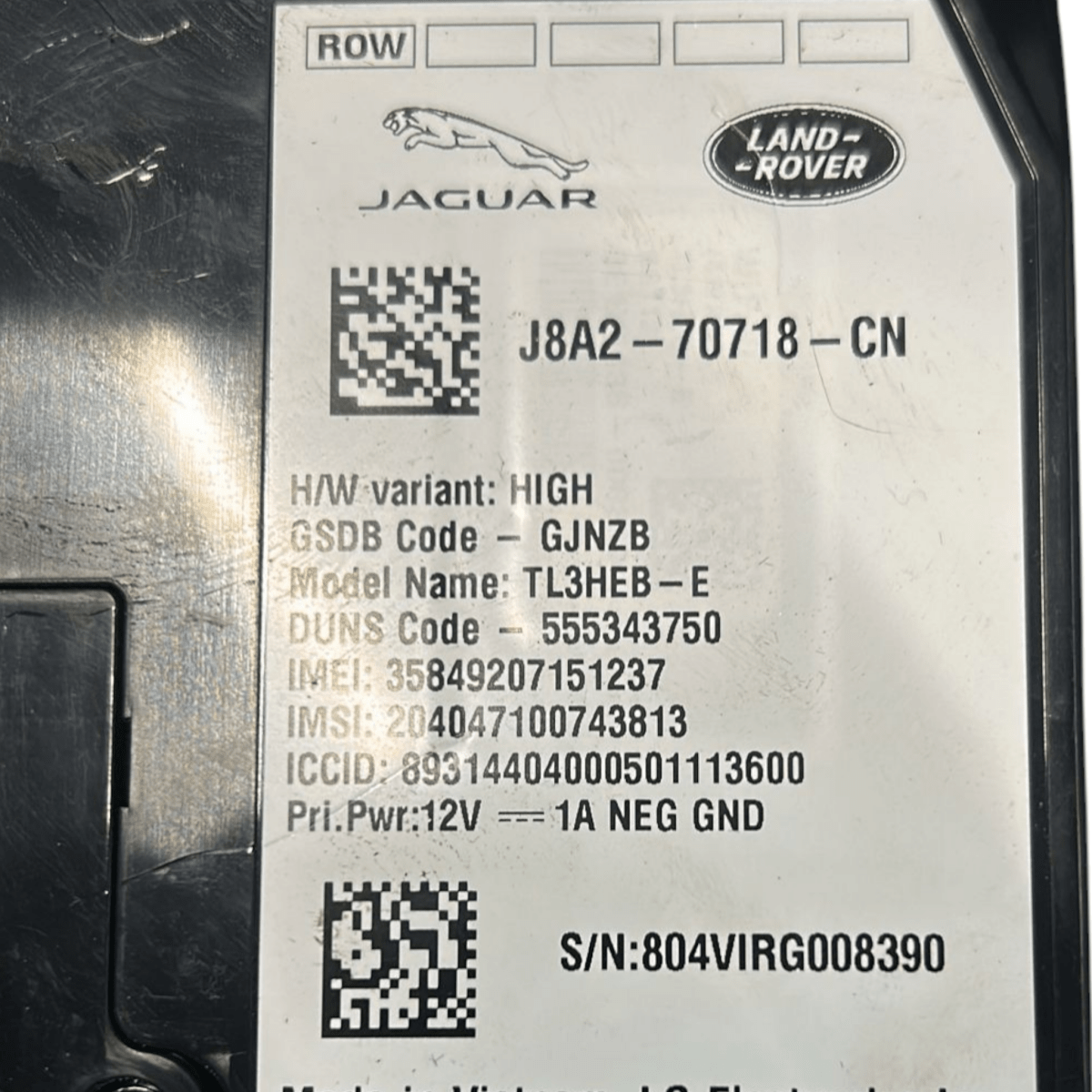 Centralina bluetooth range rover sport l494 cod:j8a2 - 70718 - cn (2018 > 2022) - F&P CRASH SRL - Ricambi Usati