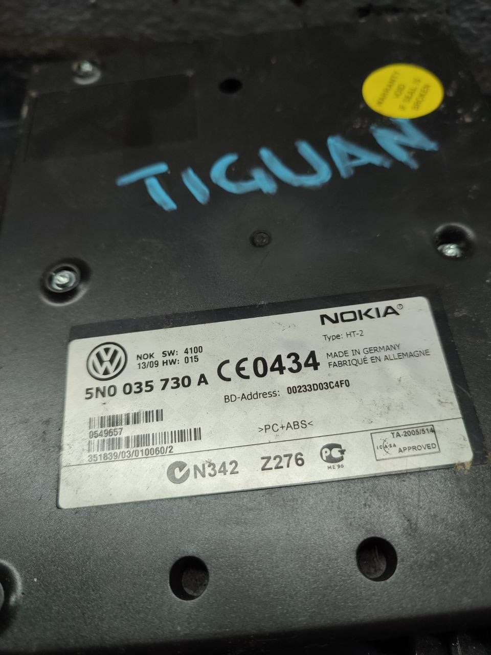Centralina bluetooth Volkswagen Tiguan ( 5n - 2010 ) cod 5n0035730a - F&P CRASH SRLS - Ricambi Usati