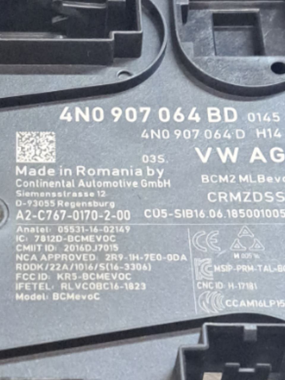 Centralina / Body Computer Audi A7 C8 3.0 Diesel (2019>) COD:4N0907064BD - F&P CRASH SRLS - Ricambi Usati