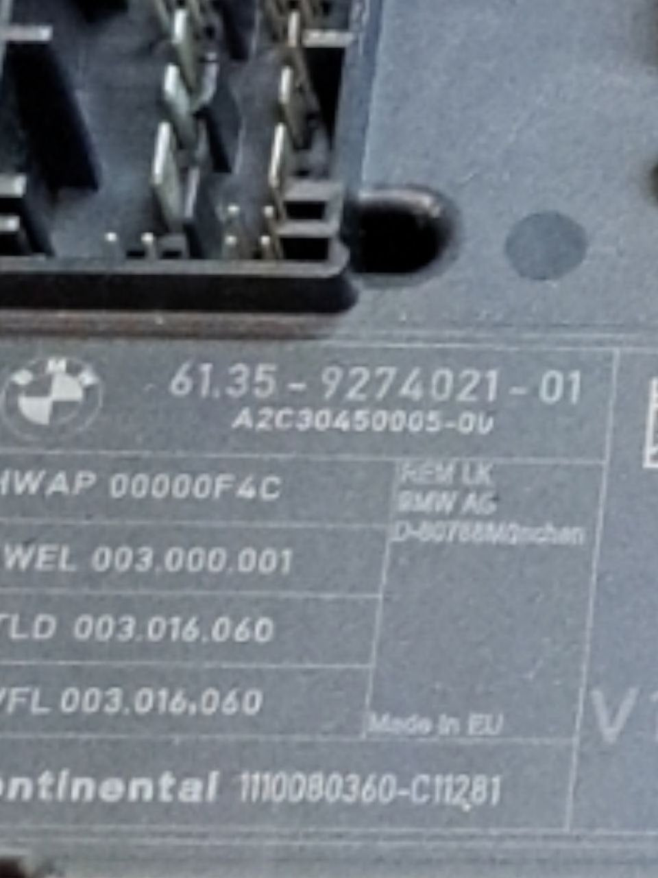 Centralina / Body Computer Bmw Serie 1 F20 / F21 2.0 diesel ( 2011 - 2019 ) COD:9274021 - F&P CRASH SRLS - Ricambi Usati
