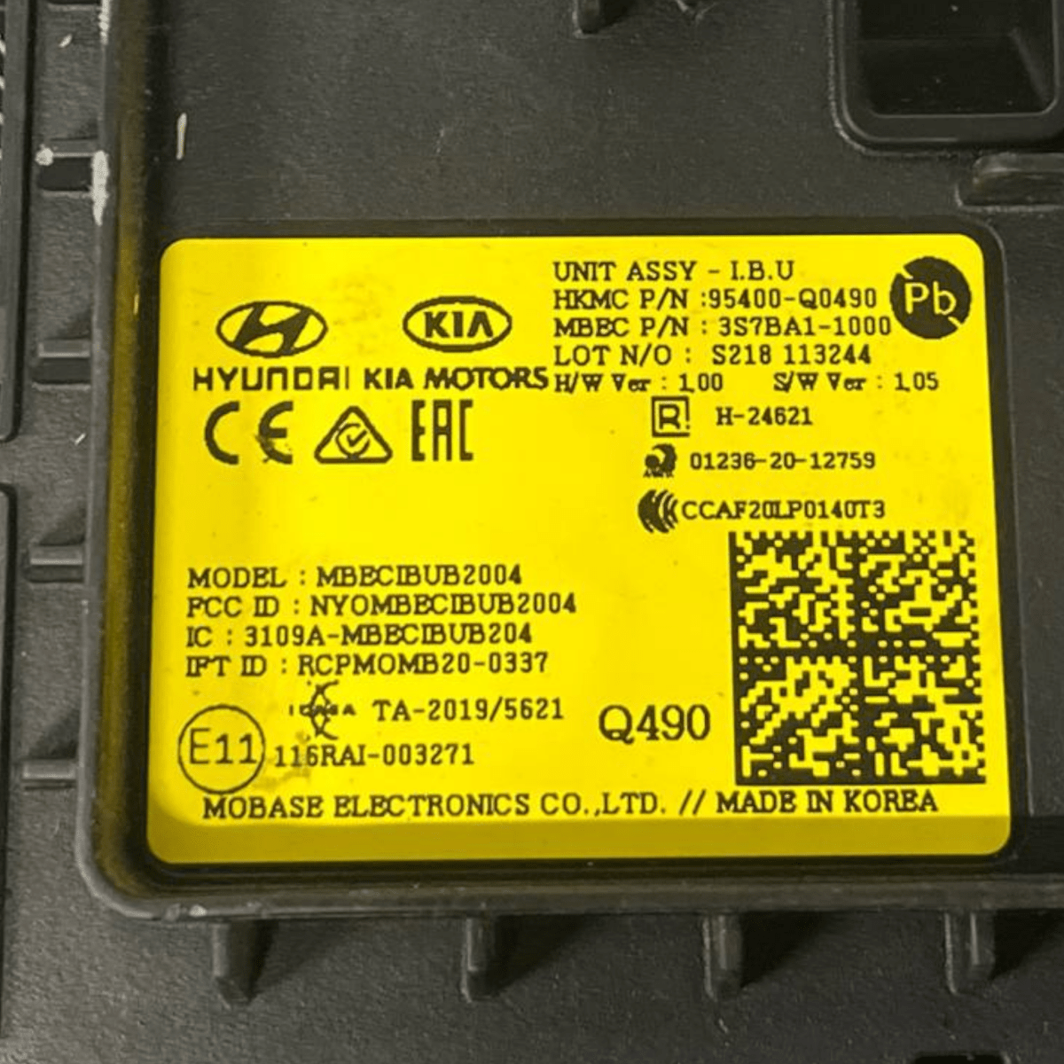 Centralina Body Computer Hyundai Bayon 1.0 Benzina - Hybrid (2021 - ) cod: 95400 - Q0490 - F&P CRASH SRLS - Ricambi Usati