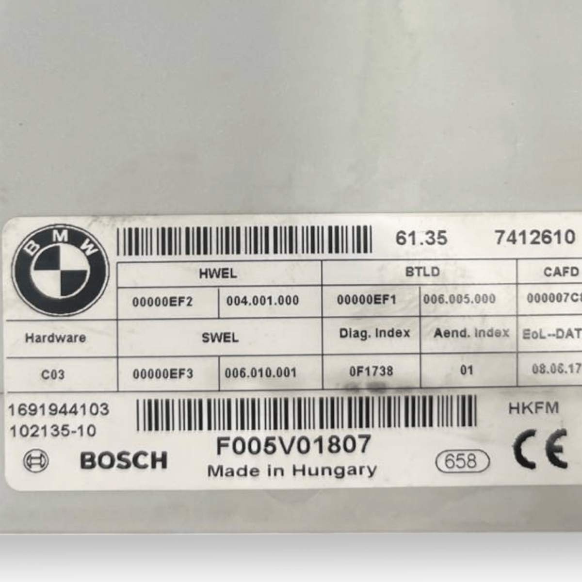 Centralina Chiusura Centralizzata Bmw Serie 4 Gran Coupè F36 (2013 al 2020) cod: F005V01807 - F&P CRASH SRLS - Ricambi Usati