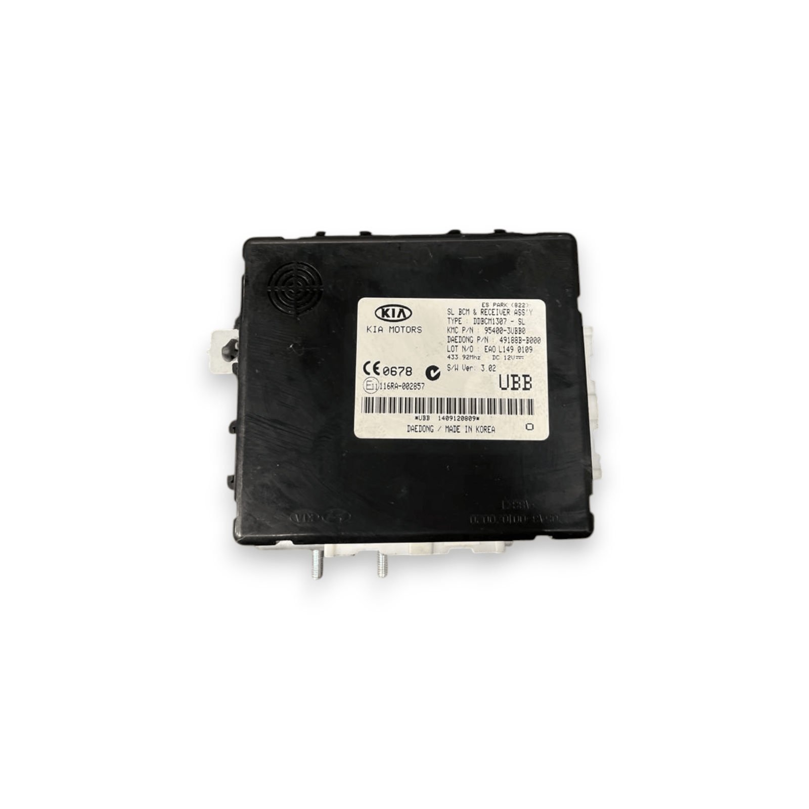 Centralized Locking Control Unit Kia Sportage SL (2010 to 2016) code: 95400 - 3UBB0 - F&P CRASH SRLS - Used Parts