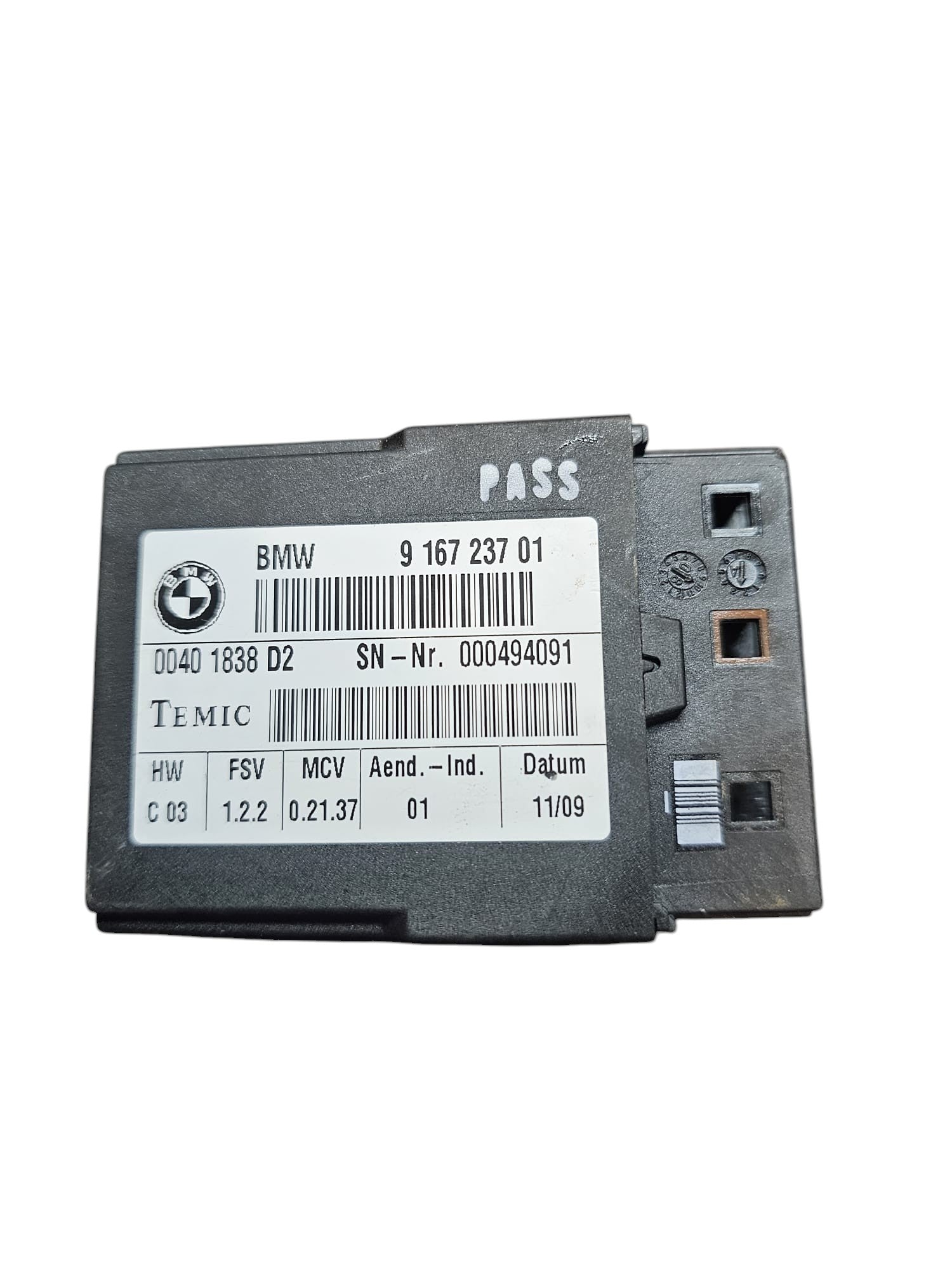 Centralina Cintura Sicurezza Posteriore Destra Bmw Serie 3 E90 Cod:916723701 (2005 - 2013) - F&P CRASH SRLS - Ricambi Usati