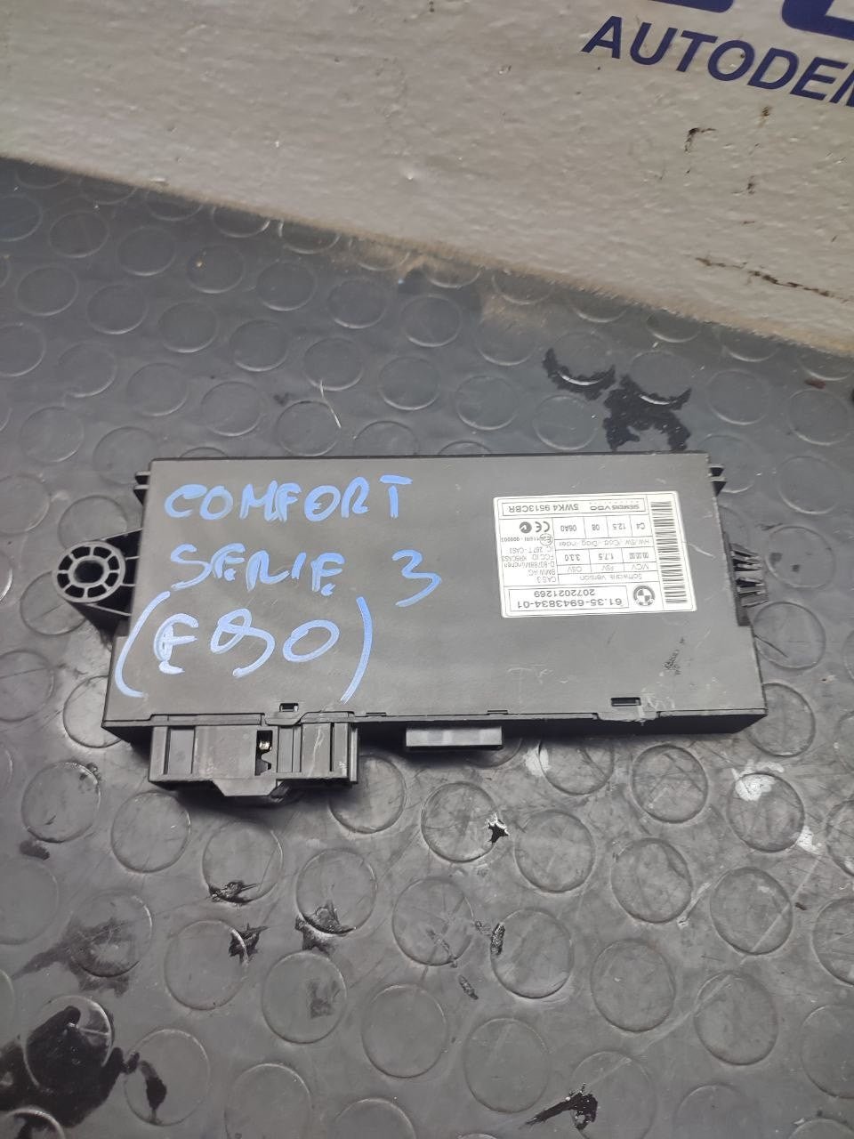 Centralina Comfort BMW SERIE 3 (E90) benz cod: 61.35-6943834-01 - F&P CRASH SRLS - Ricambi Usati