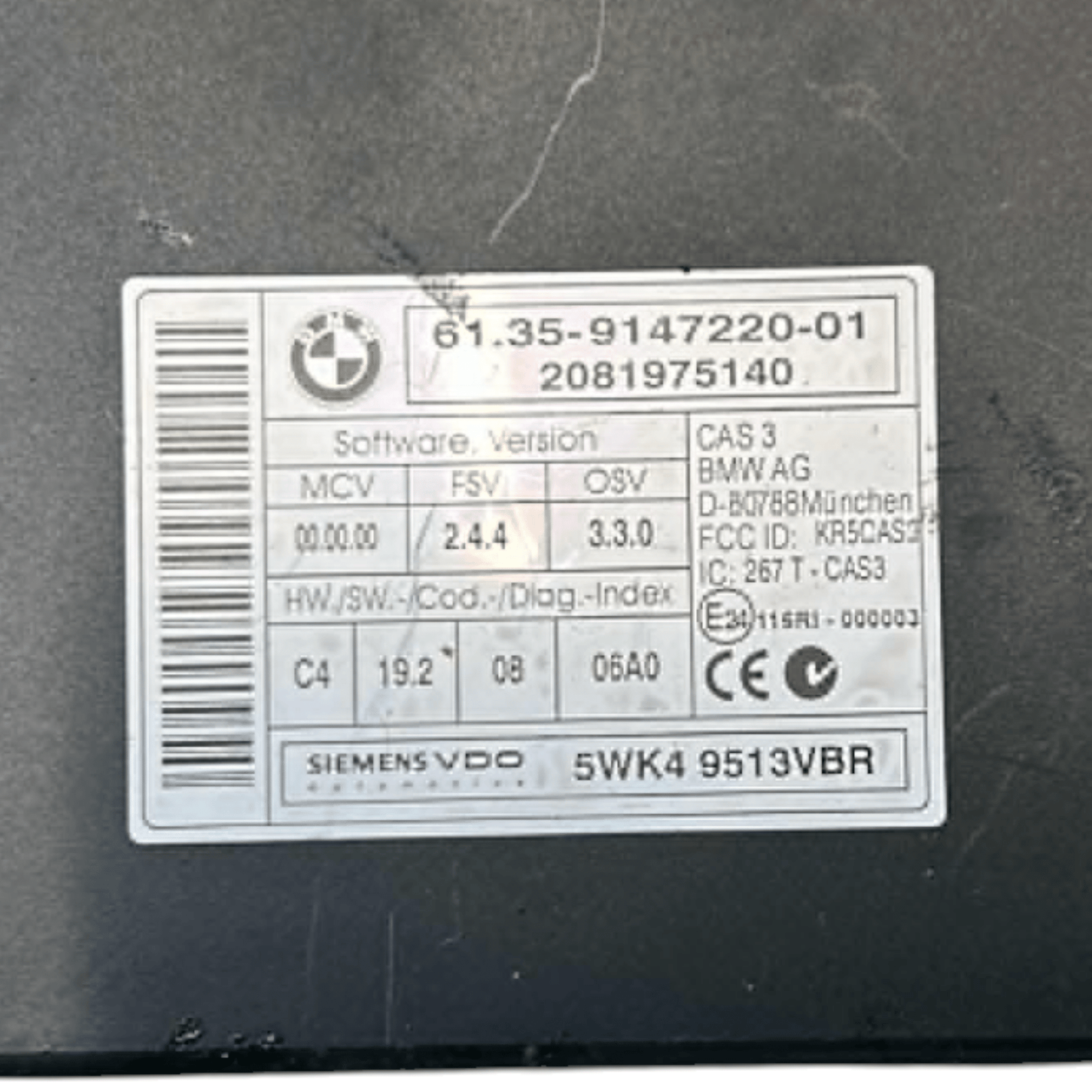 Centralina Comfort BMW Serie 3 (E91) cod.9147220 (2005 > 2013) - F&P CRASH SRLS - Ricambi Usati