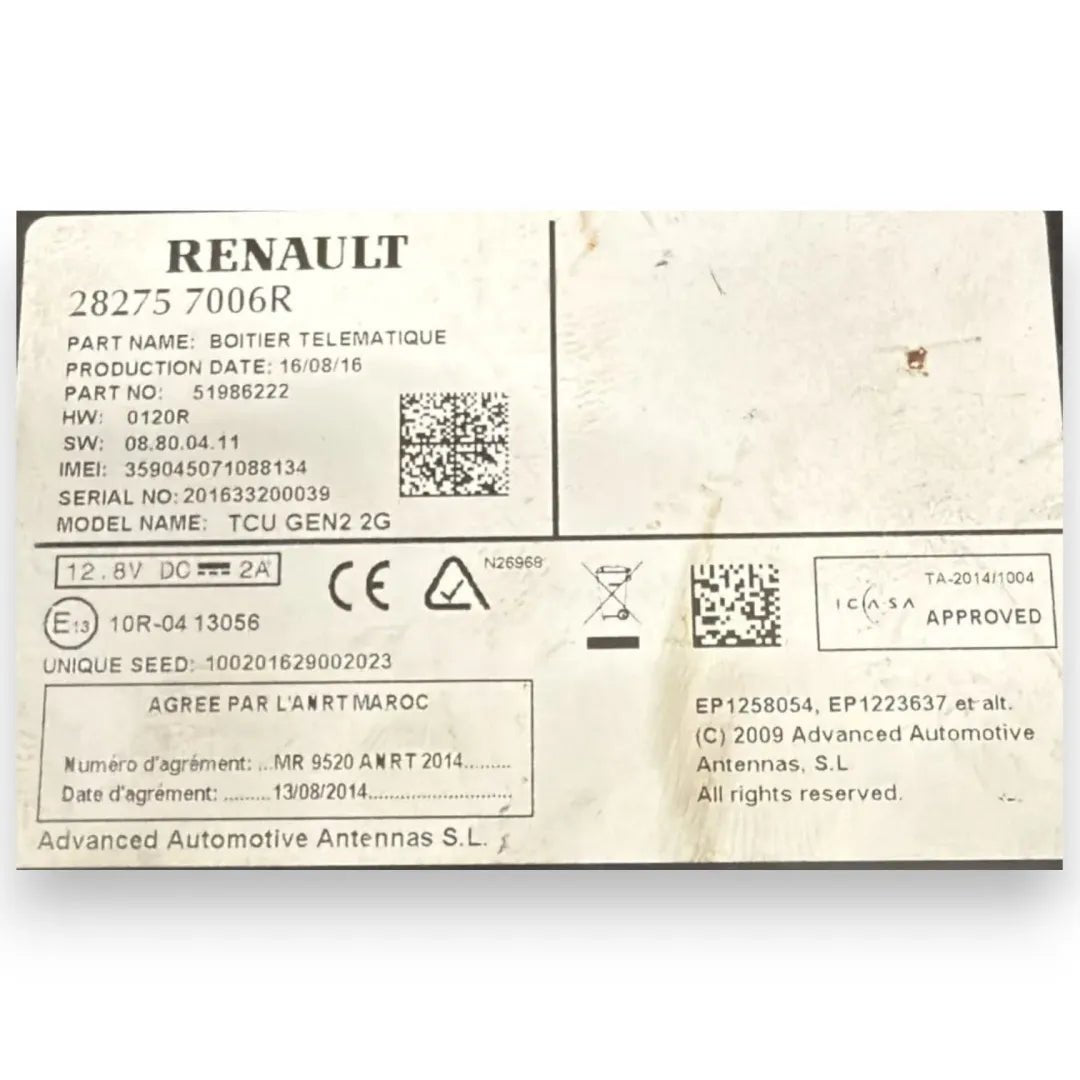 Dettaglio Centralina comfort Renault Megane 4ª Serie 2016–2021 cod. 28275-7006R - foto 3