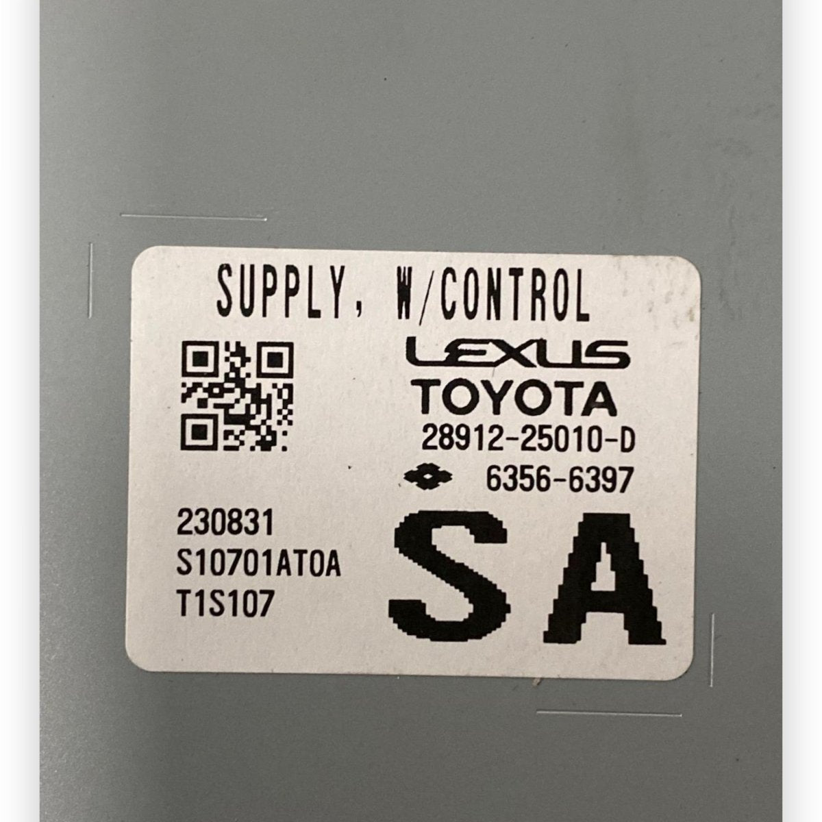 Centralina controllo batteria ibrida Lexus NX II (2021 - ) Cod: 28912 - 25010 - D - F&P CRASH SRLS - Ricambi Usati
