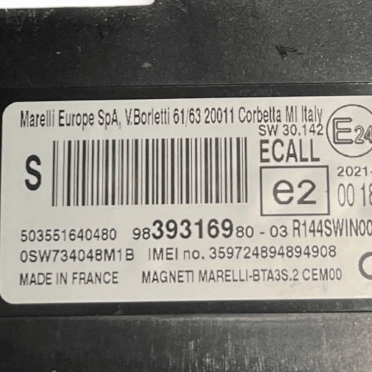 Centralina Controllo Telefono Opel Corsa F (2019 - ) cod: 9839316980 - F&P CRASH SRL - Ricambi Usati