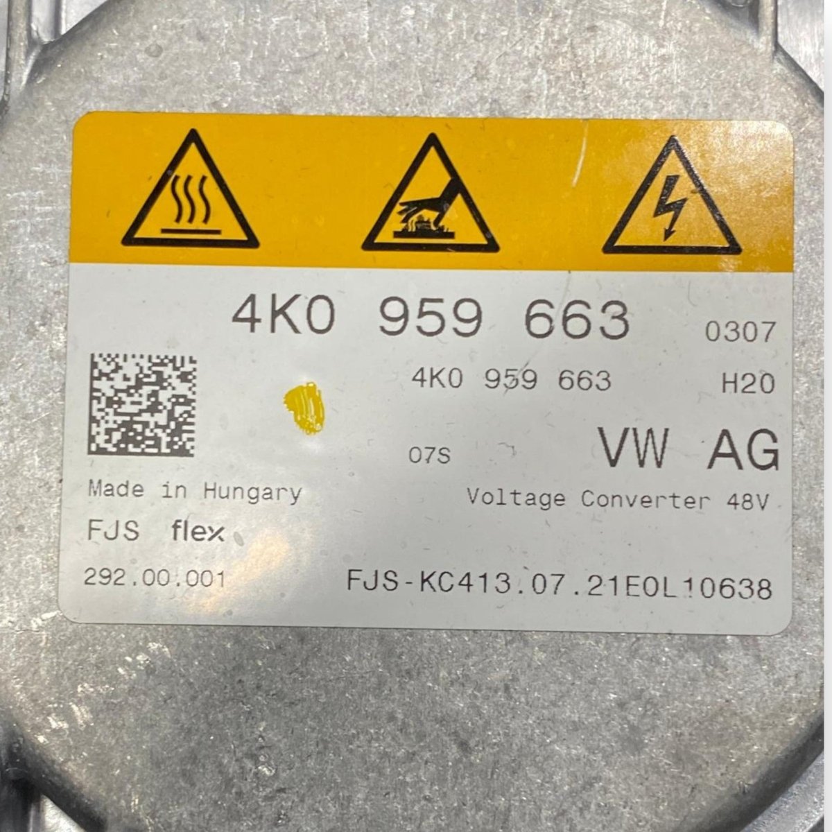 Voltage converter control unit audi q8 3.0 diesel - hybrid (2018 - 2023) Code: 4k0959663 - F&P CRASH SRL - Used Parts