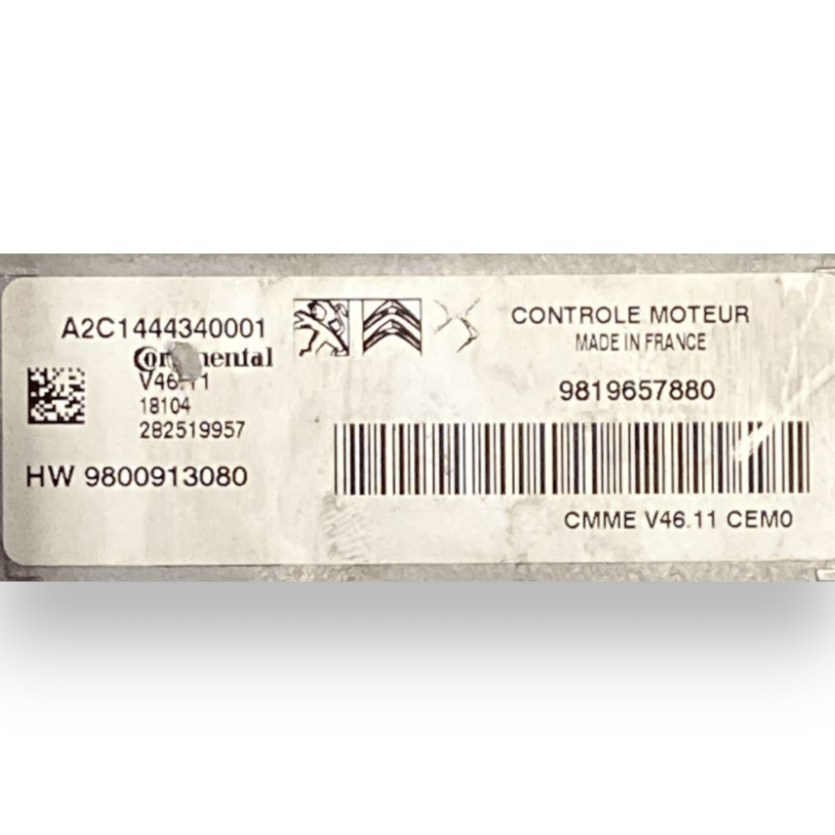 Centralina ecu motore citroen c3 aircross 1.2 benzina cod:9819657880 (2017 - 2024) - F&P CRASH SRLS - Ricambi Usati