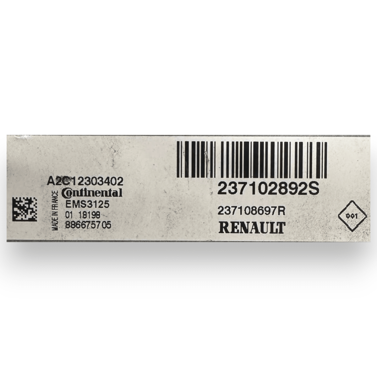 Centralina ecu motore Dacia Sandero II 1.0 benzina cod.237102892S (2012 - 2021) - F&P CRASH SRL - Ricambi Usati