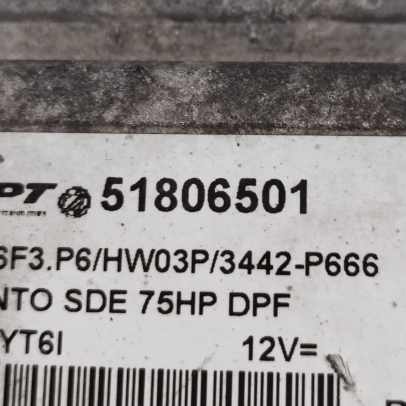 Centralina Ecu Motore Fiat Grande Punto 1.3 Diesel COD: 51806501 (2005 - 2012) - F&P CRASH SRLS - Ricambi Usati