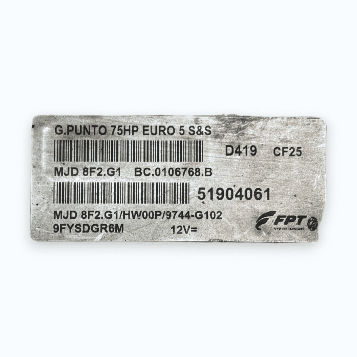 Centralina ecu motore fiat grande punto 1.3 diesel cod:51904061 (2005 - 2018) - F&P CRASH SRL - Ricambi Usati