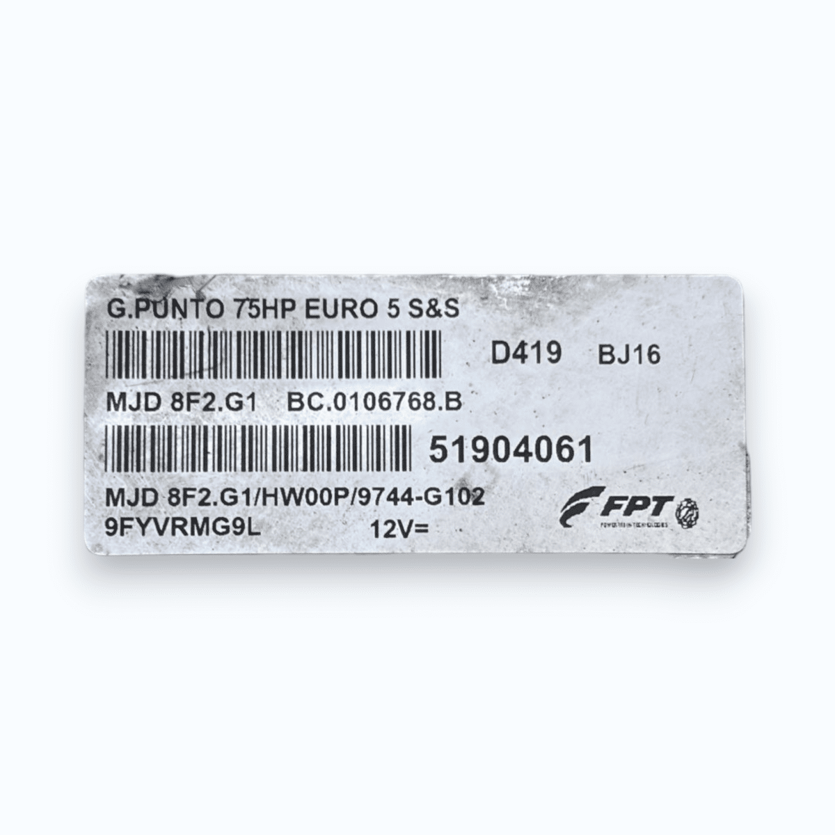 Centralina ecu motore fiat grande punto 1.3 diesel cod:51904061 (2005 - 2018) - F&P CRASH SRL - Ricambi Usati