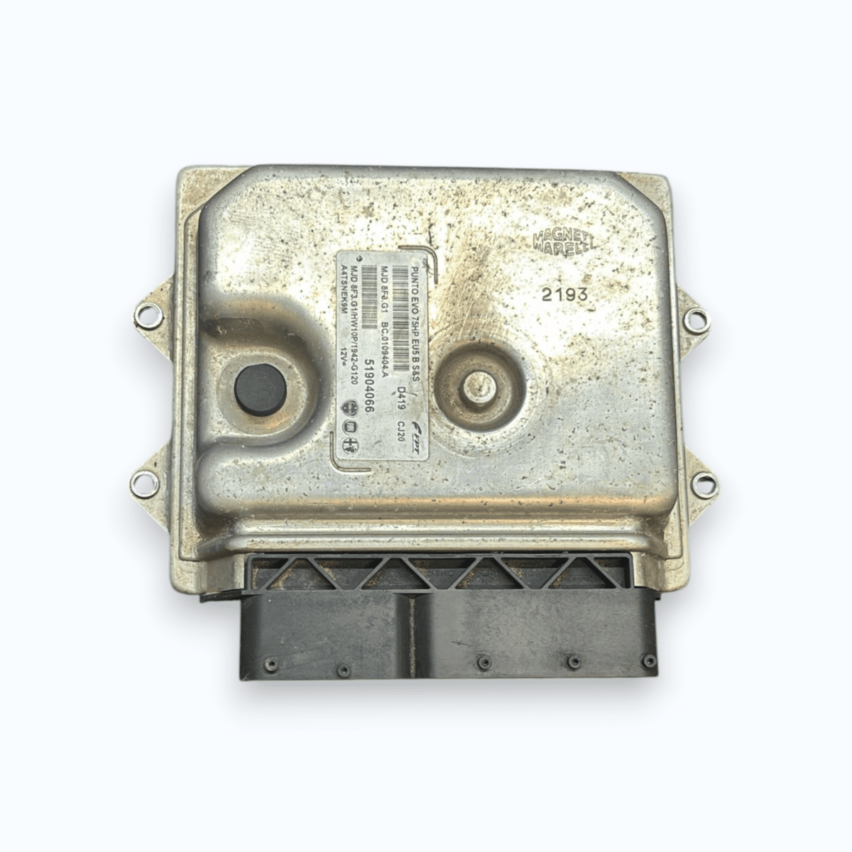 Engine ECU control unit fiat punto evo 1.3 diesel code:51904066 (2012 - ) - F&P CRASH SRL - Used Parts
