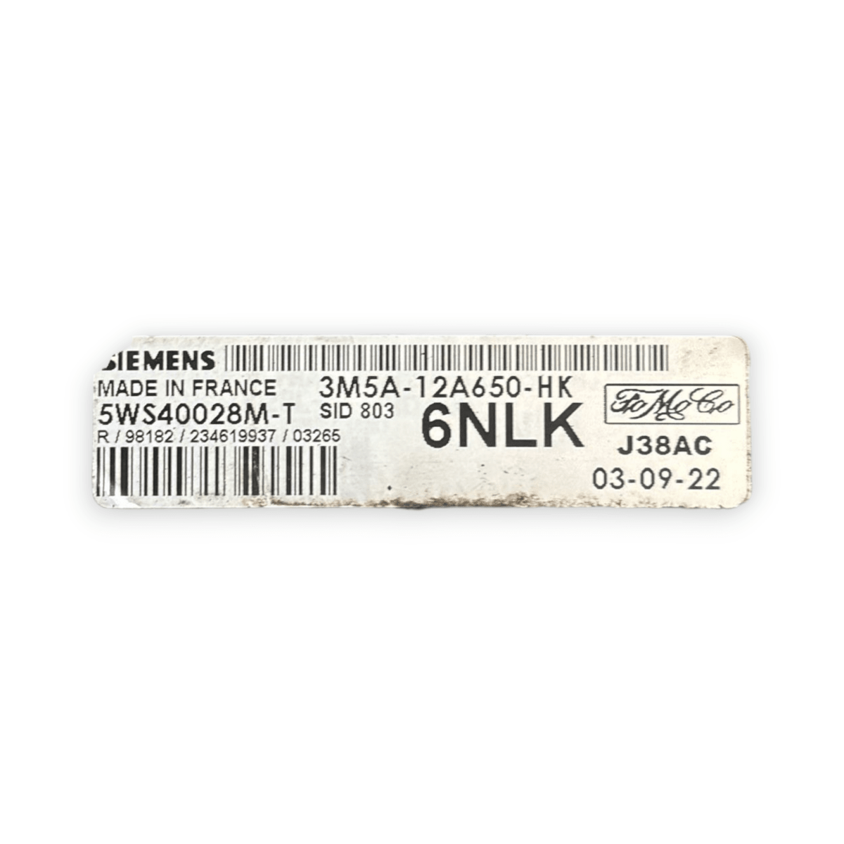 Centralina ecu motore ford c - max II 2.0 diesel cod:5ws40028m - t (2010 - 2019) - F&P CRASH SRL - Ricambi Usati