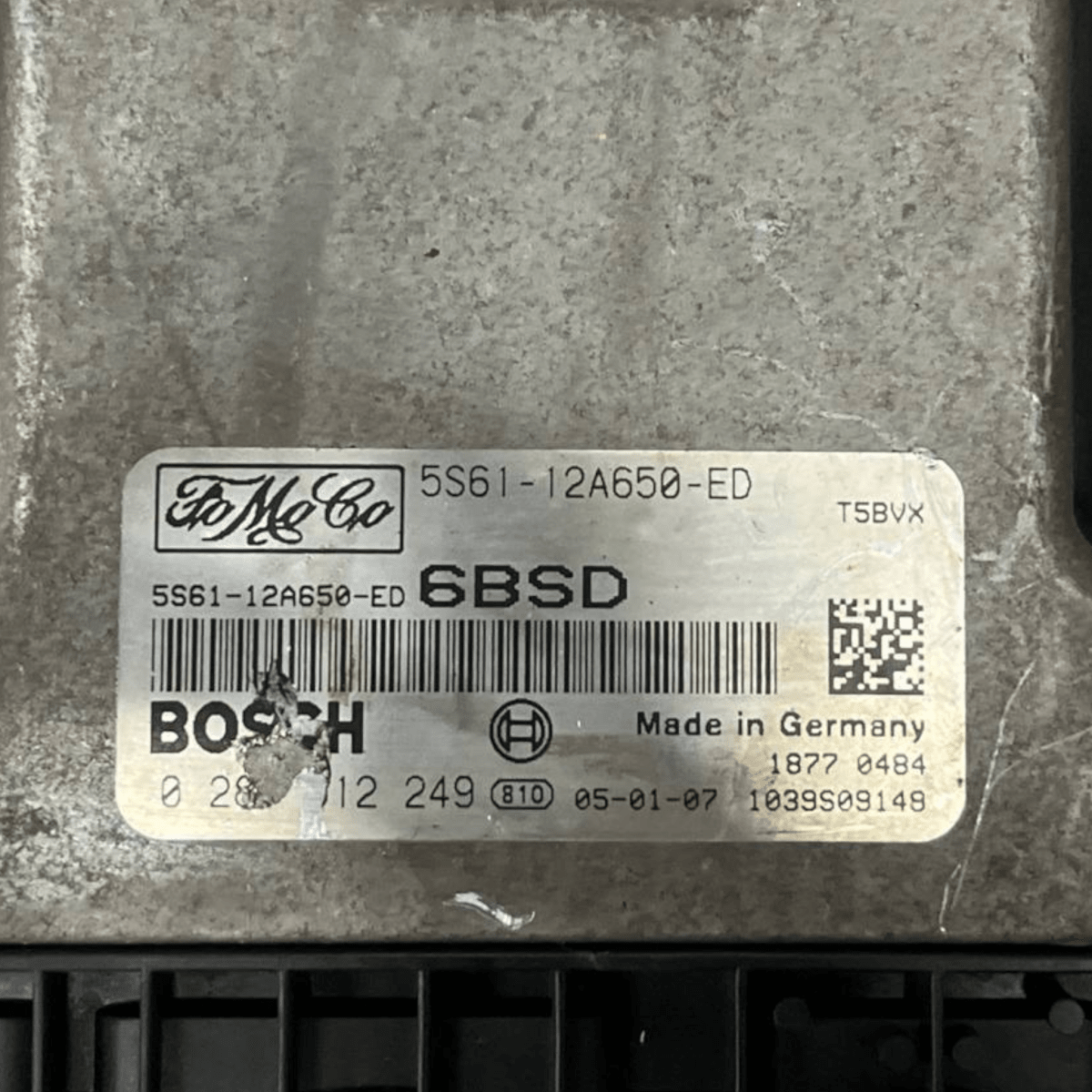 Engine ECU Control Unit Ford Fiesta V 1.6 Diesel (2002 to 2007) code: 5S61 - 12A650 - ED - F&P CRASH SRL - Used Parts
