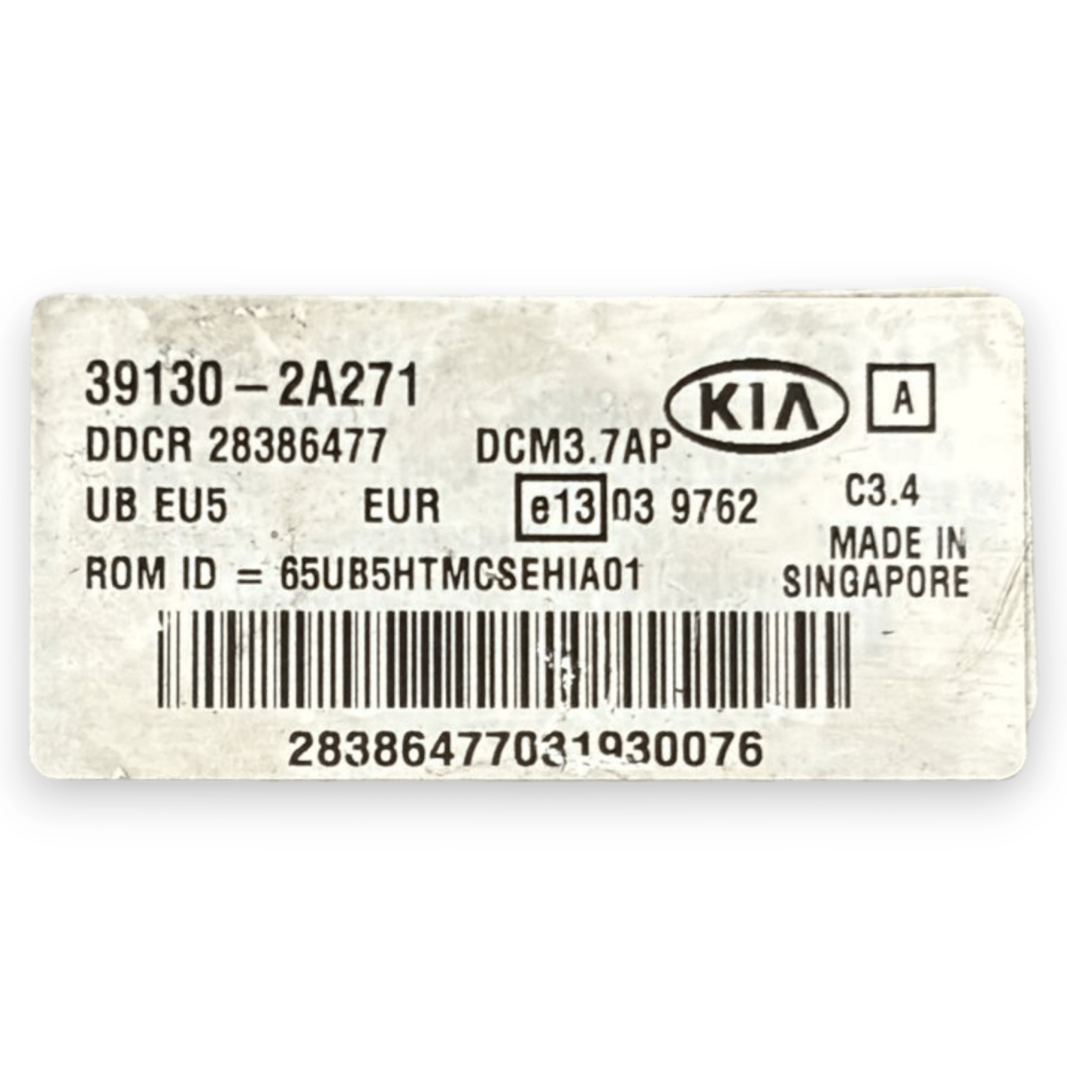 Centralina ecu motore kia rio IV 1.4 benzina cod:39130 - 2a271 (2017 - 2023) - F&P CRASH SRL - Ricambi Usati
