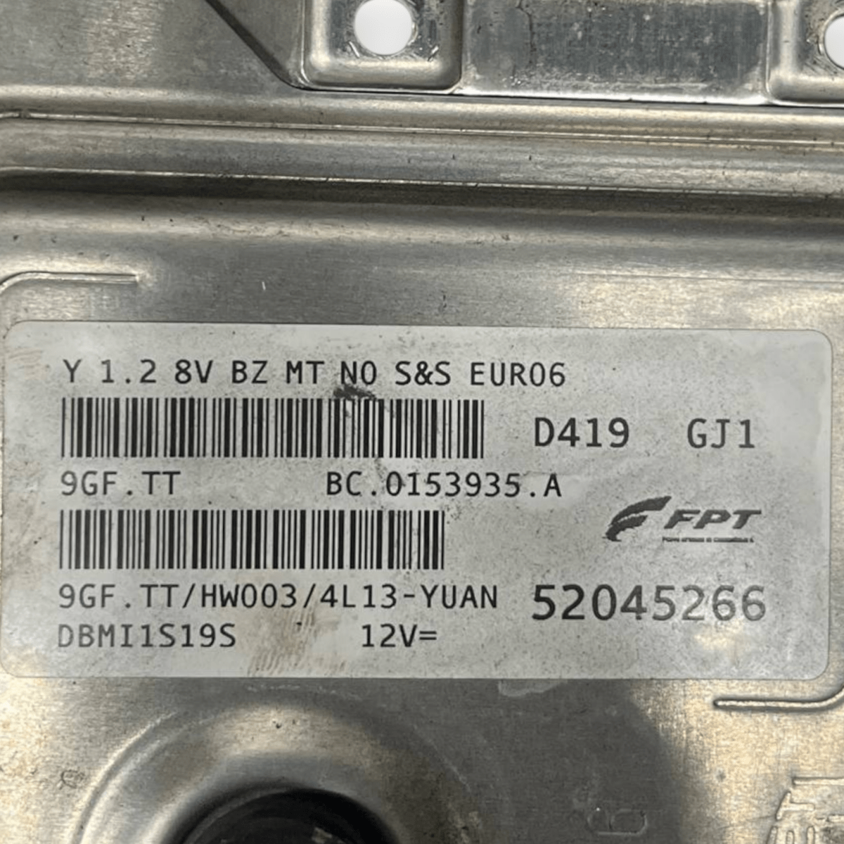 Centralina Ecu Motore Lancia Ypsilon II 1.2 Benzina (2011 al 2024) cod: 52045266 - F&P CRASH SRLS - Ricambi Usati