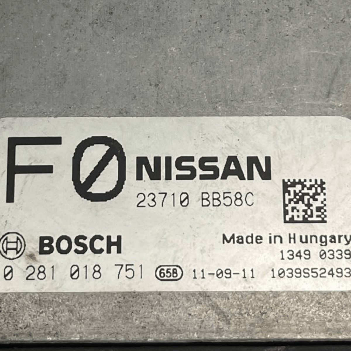 Centralina Ecu Motore Nissan Qashqai J10 2.0 Diesel (2006 al 2014) cod: 23710BB58C / cod: 0281018751 - F&P CRASH SRLS - Ricambi Usati
