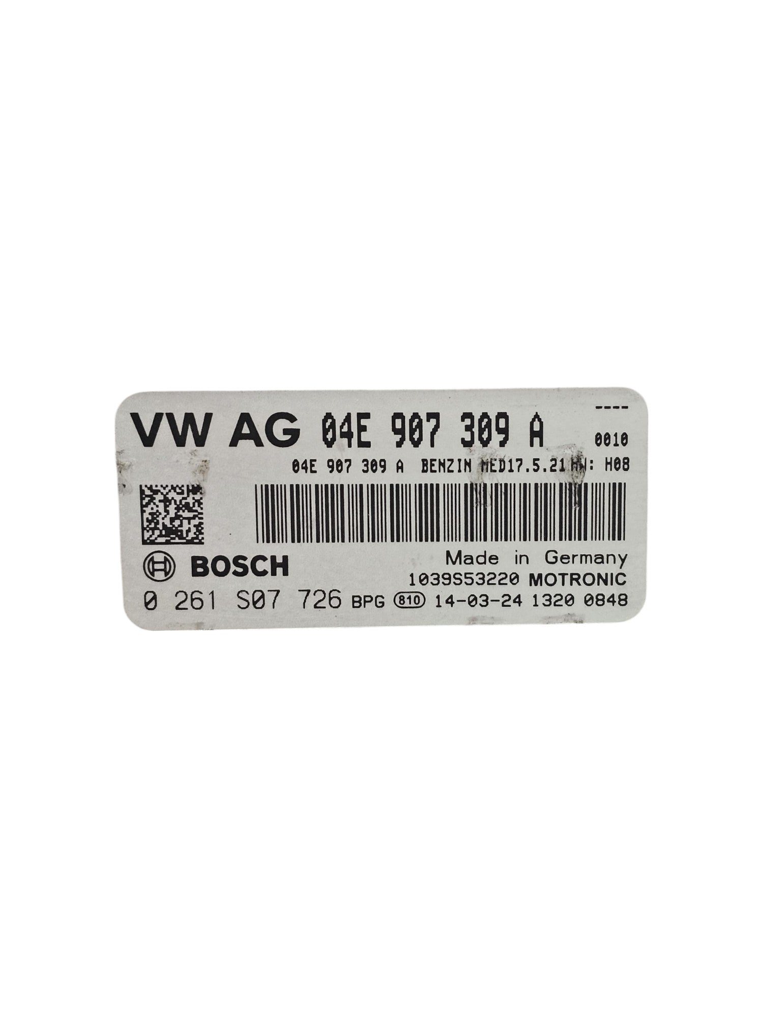 Centralina ECU Motore Seat Leon III 1.4 Benzina Cod:04E907309A (2013 - 2019) - F&P CRASH SRLS - Ricambi Usati