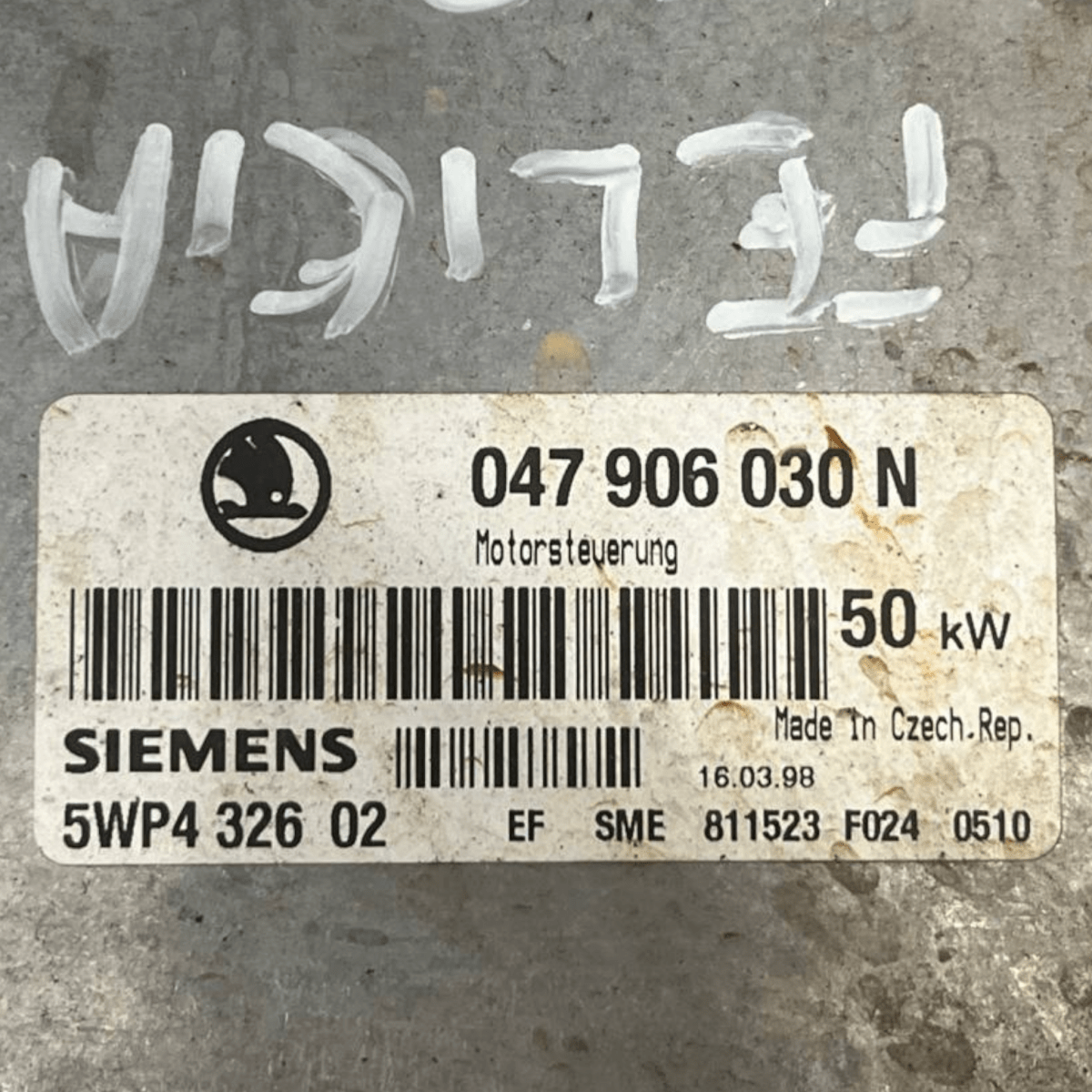 Centralina Ecu Motore Skoda Felicia 1.3 Benzina (1994 al 2001) cod: 047906030N / cod: 5WP432602 - F&P CRASH SRLS - Ricambi Usati