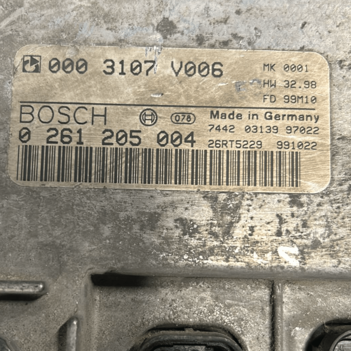 Centralina ecu motore smart fortwo 0.6 benzina cod:0261205004 (1998 > 2007) - F&P CRASH SRLS - Ricambi Usati