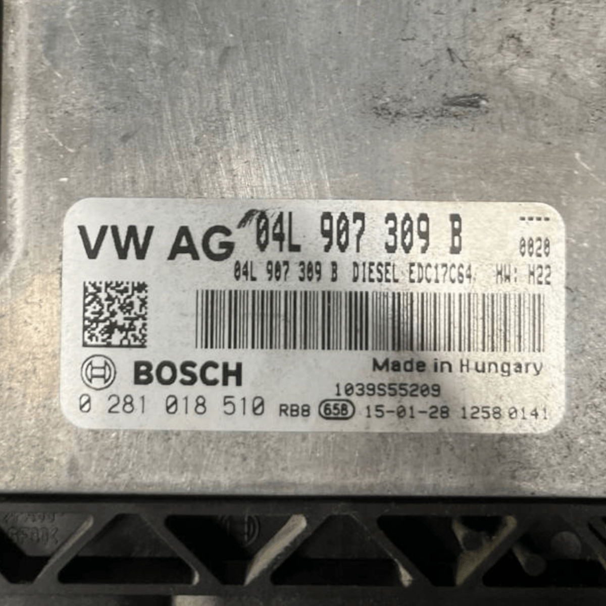 Centralina Ecu Motore Volkswagen Golf VII 1.6 Diesel (2012 al 2018) cod: 04L907309B / cod: 0281018510 - F&P CRASH SRLS - Ricambi Usati