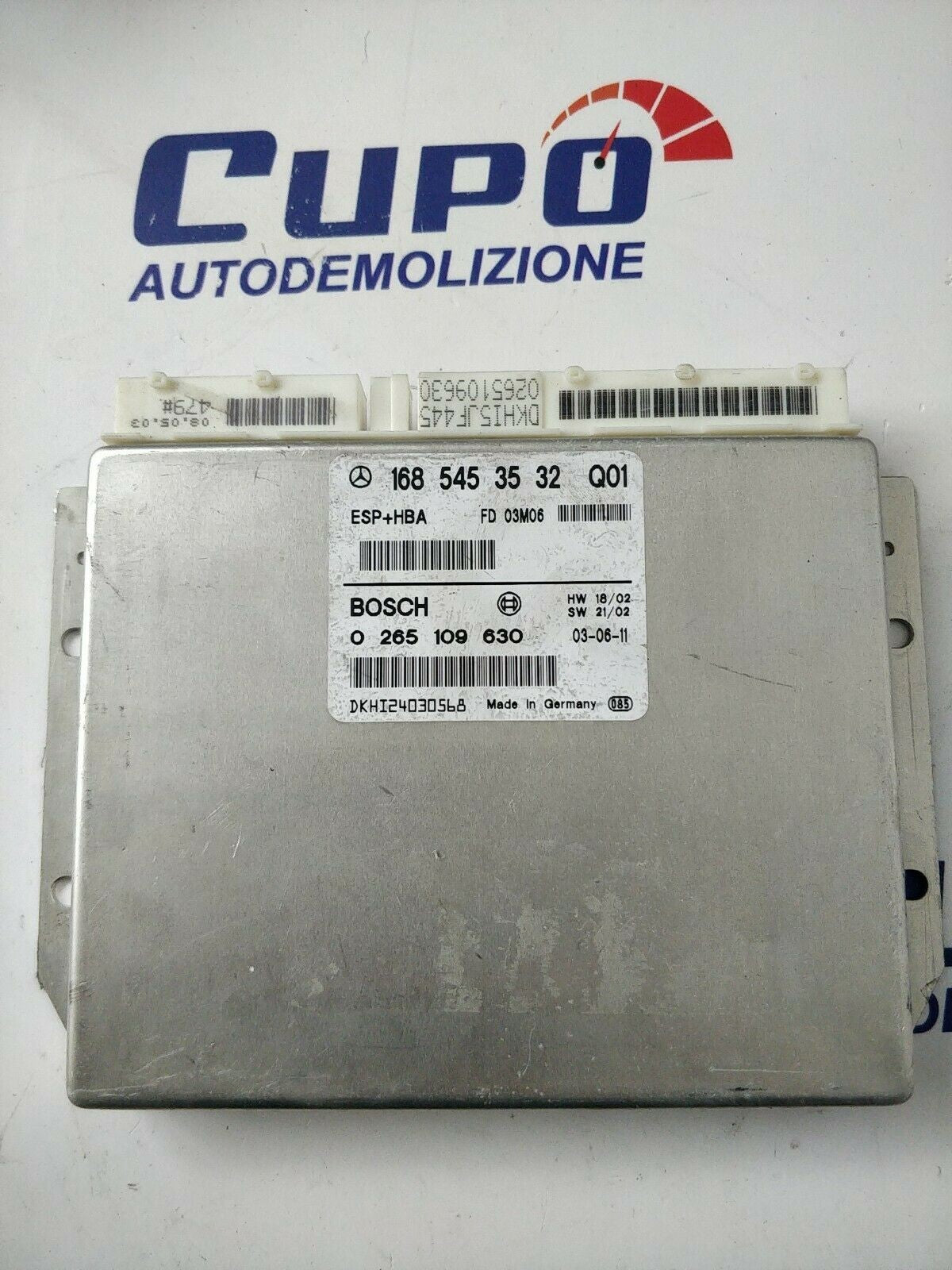 Centralina ESP + HBA MERCEDES A (W168) 0265109630 1685453532 - F&P CRASH SRLS - Ricambi Usati