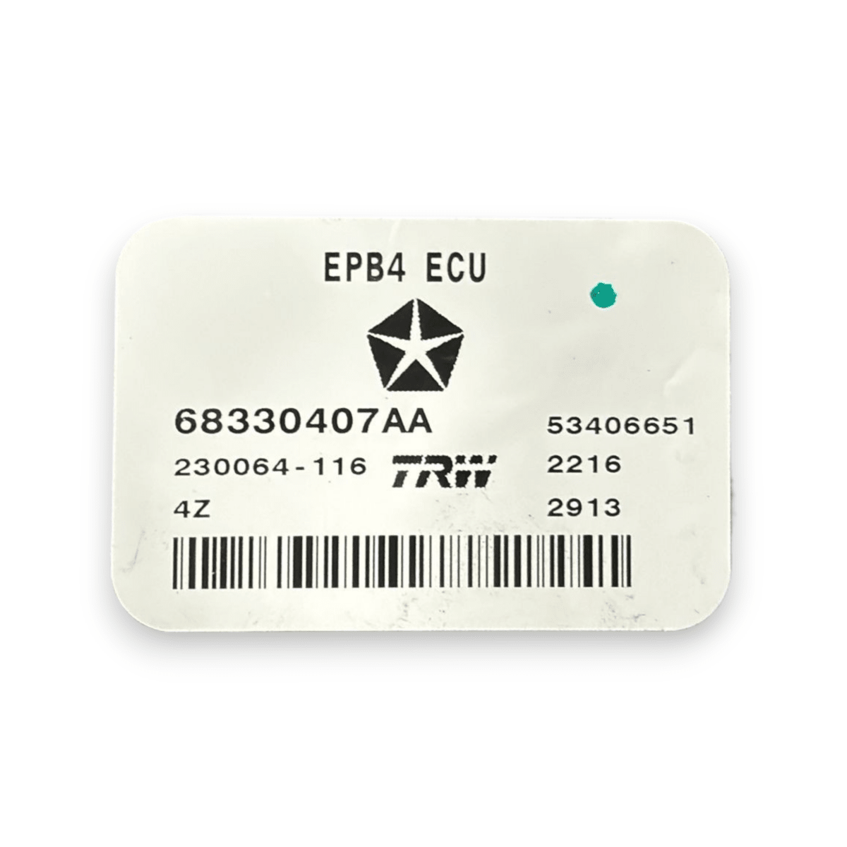Centralina freno di stazionamento jeep cherokee (kl) cod:68330407aa (2013 - 2023) - F&P CRASH SRL - Ricambi Usati