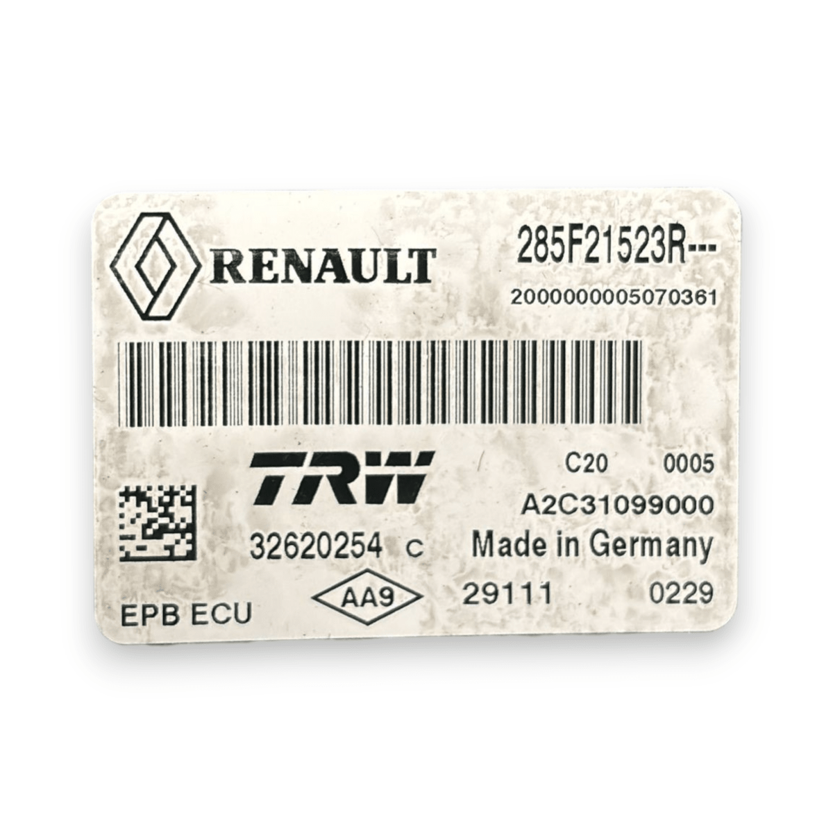 Centralina freno di stazionamento renault scenic III cod:285f21523r (2009 - 2016) - F&P CRASH SRL - Ricambi Usati