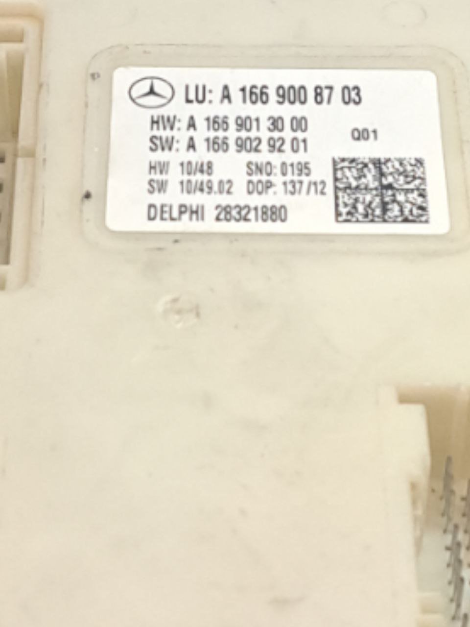 Centralina fusibili SAM Mercedes ML W166 (2011 - 2015) COD:A1669008703 - F&P CRASH SRLS - Ricambi Usati