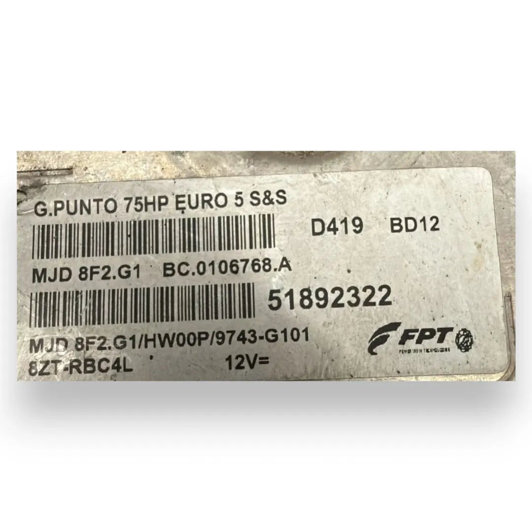 Dettaglio Centralina iniezione Fiat Punto EVO 2009–2013 cod. 51892322 - foto 3