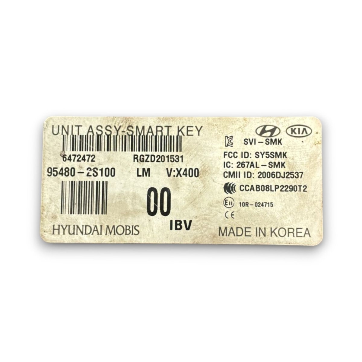 Centralina keyless hyundai ix35 cod . 95480 - 2s100 (2009 > 2015) - F&P CRASH SRL - Ricambi Usati