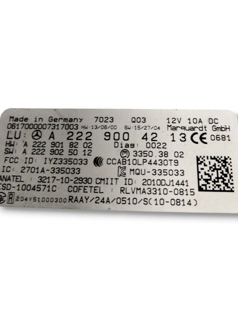 Centralina Keyless Mercedes - Benz GLC X253 (2015 - 2023) cod.A2229004213 - F&P CRASH SRLS - Ricambi Usati