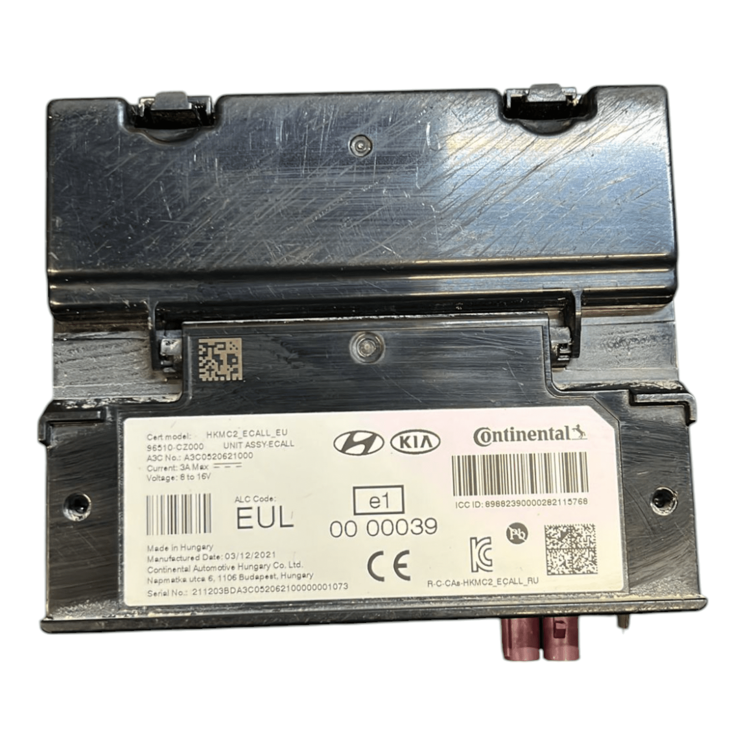 Centralina Modulo Chiamata Di Emergenza Hyundai Tucson cod:96510 - CZ000 (2020 > ) - F&P CRASH SRLS - Ricambi Usati